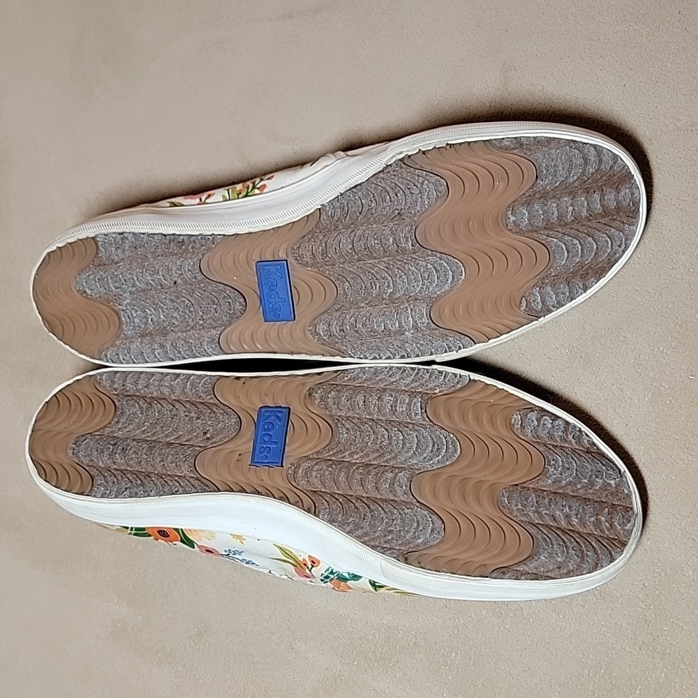 KedsxRifle Paper Co Double Decker Meadow Floral Slip-On Shoes Women Size 10W EUC - Picture 4 of 8
